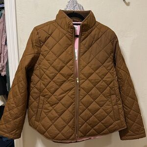 J Crew Diamond Quilted Puffer Coat Glazed Pecan New, XXL. NWT